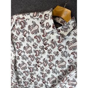 CREMIEUX Premium‎ Mens XLT Paisley Print Long Sleeve Button Down Hipster Shirt